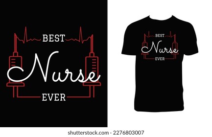 Nursing Vector T Shirt Design. 
