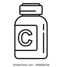 Icono de vitaminas de enfermería. Esquema Icono vectorial de vitaminas de enfermería para el diseño web aislado en fondo blanco