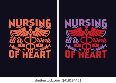 Nursing Is A Work Of Heart, Life, Saving One Patient At A Time, Nurse Life, Hospital nurse T-Shirt, Doctor student shirt model, Half Leopard Nurse, Unique Profession-Themed Design