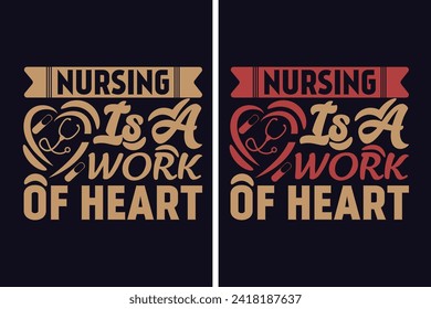 Nursing Is A Work Of Heart, Life, Saving One Patient At A Time, Nurse Life, Hospital nurse T-Shirt, Doctor student shirt model, Half Leopard Nurse, Unique Profession-Themed Design