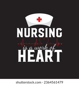 Nursing is a work of heart t-shirt
