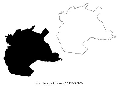 Nur-Sultan Capital city (Republic of Kazakhstan, Regions of Kazakhstan) map vector illustration, scribble sketch Nursultan (Astana) map