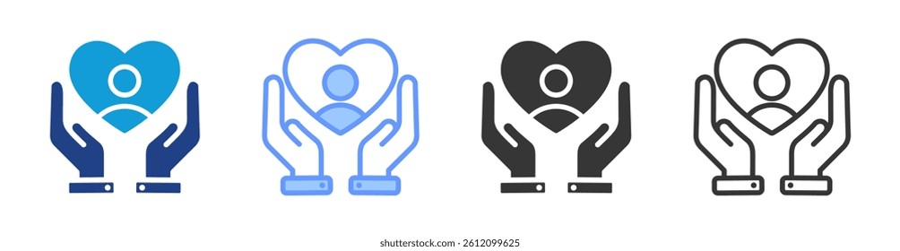 Nurture icon set multiple style collection