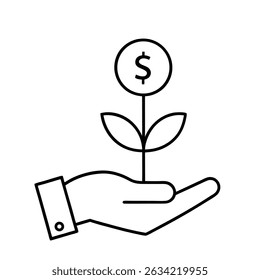 Nurturing Financial Growth vector icon