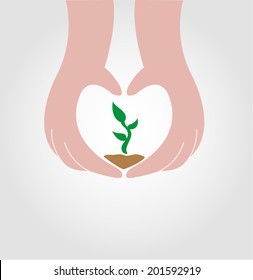 Nurturing Hands concept vector