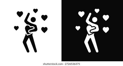 Estilo de fondo blanco y negro de icono nutritivo