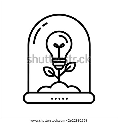 Nurturing Innovation: Idea Light Bulb Sprouting from Seed
