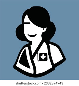 Nurturing Souls: Exquisite Details of a Nurse Avatar Drawing, Symbolizing Compassion and Dedication in Healthcare