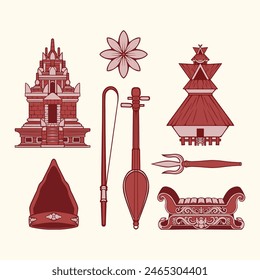 Vector de arte cultural de nusantara