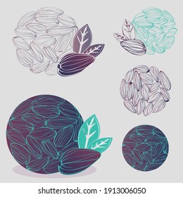 nut almond logo product circle