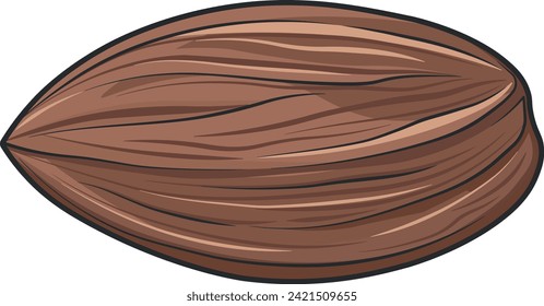 vector de almendra de tuerca sin fondo