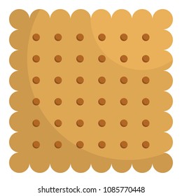 Nut biscuit icon. Flat illustration of nut biscuit vector icon for web
