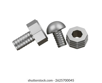  nut bolt icon 3d illustration render

