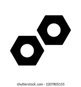 Nut and bolt icon color editable