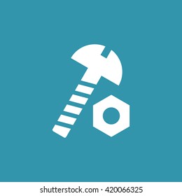 Nut Bolt Icon. Eps-10.