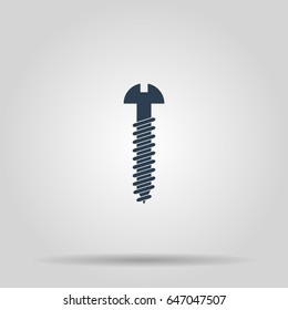 Nut and bolt icon. Flat design style eps 10