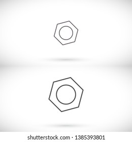 Nut Bolt Icon . Lorem Ipsum Illustration design
