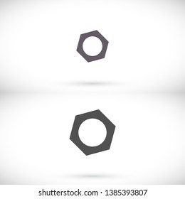 Nut Bolt Icon . Lorem Ipsum Illustration design