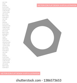 Nut Bolt Icon . Lorem Ipsum Illustration design