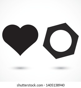 Nut Bolt Icon . Lorem Ipsum Illustration design