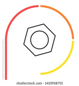 Nut Bolt Icon . Lorem Ipsum Illustration design