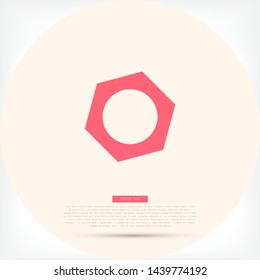 Nut Bolt Icon . Lorem Ipsum Illustration design