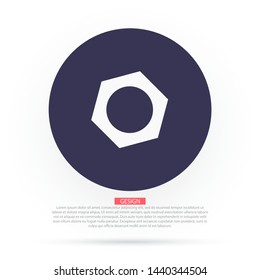 Nut Bolt Icon . Lorem Ipsum Illustration design