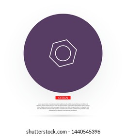Nut Bolt Icon . Lorem Ipsum Illustration design