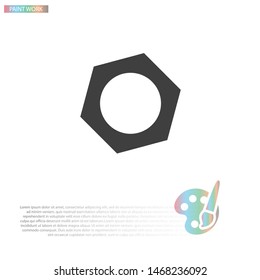 Nut Bolt Icon . Lorem Ipsum Illustration design