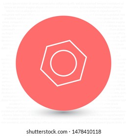 Nut Bolt Icon . Lorem Ipsum Illustration design