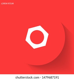 Nut Bolt Icon . Lorem Ipsum Illustration design