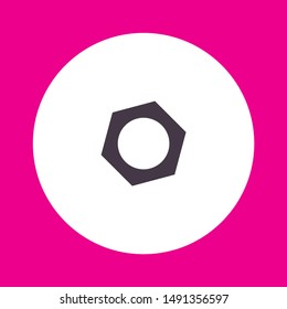 Nut Bolt Icon . Lorem Ipsum Illustration design