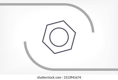 Nut Bolt Icon . Lorem Ipsum Illustration design
