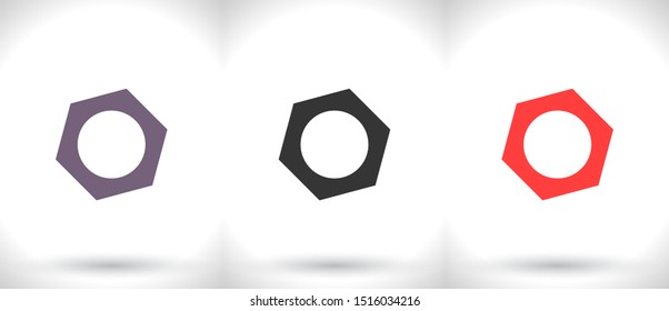 Nut Bolt Icon . Lorem Ipsum Illustration design