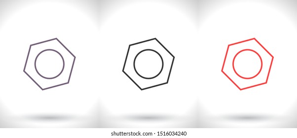 Nut Bolt Icon . Lorem Ipsum Illustration design