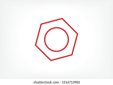 Nut Bolt Icon . Lorem Ipsum Illustration design