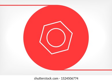 Nut Bolt Icon . Lorem Ipsum Illustration design