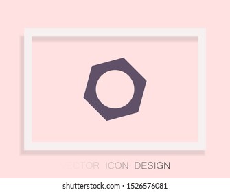 Nut Bolt Icon . Lorem Ipsum Illustration design