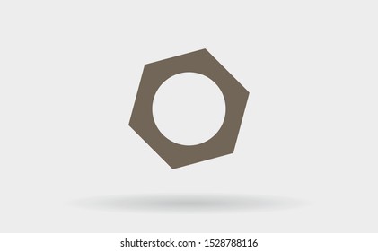 Nut Bolt Icon . Lorem Ipsum Illustration design