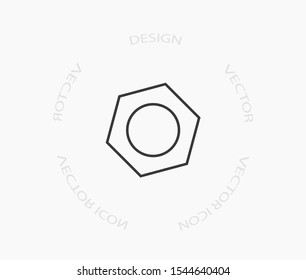 Nut Bolt Icon . Lorem Ipsum Illustration design