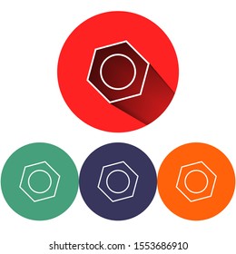 Nut Bolt Icon . Lorem Ipsum Illustration design