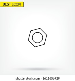 Nut Bolt Icon . Lorem Ipsum Illustration design