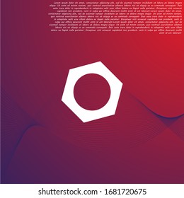 Nut Bolt Icon . Lorem Ipsum Illustration design