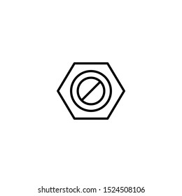 nut bolt icon vector illustration