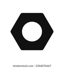 Nut and bolt icon vector in trendy