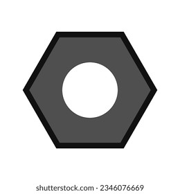 Nut and bolt icon vector in trendy