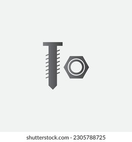 Nut and Bolt Tools Icon Symbol Illustration Vector