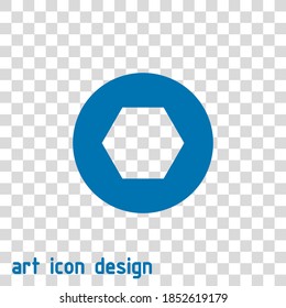 nut bolt vector icon on an abstract background
