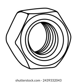 ilustración vectorial de tuercas y pernos 