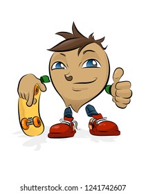 Nut Boy cartoon illustration